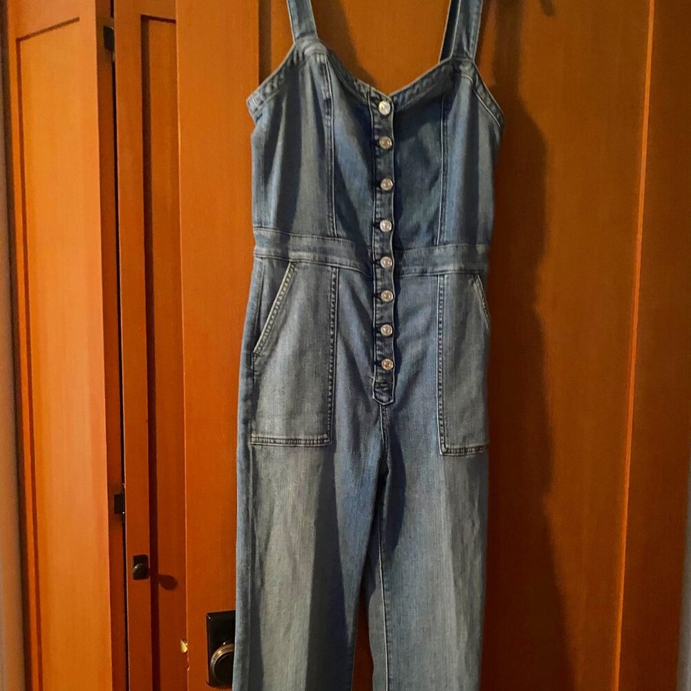 Denim stretch jumpsuit